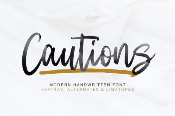 Cautions: A Script Font for Editorial Design
