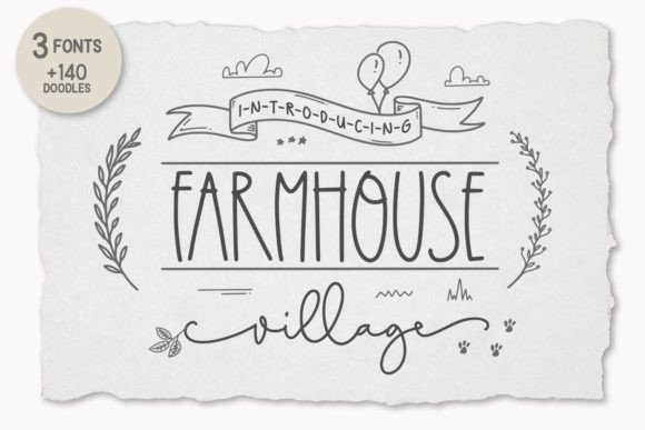 Farmhouse Village: A Playful Font for Creative Projects