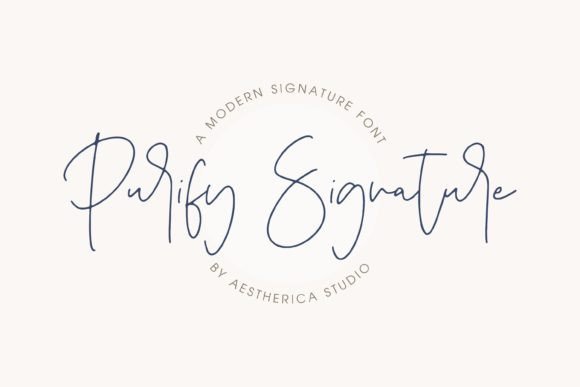 Purify Signature: A Modern Handwritten Script Font