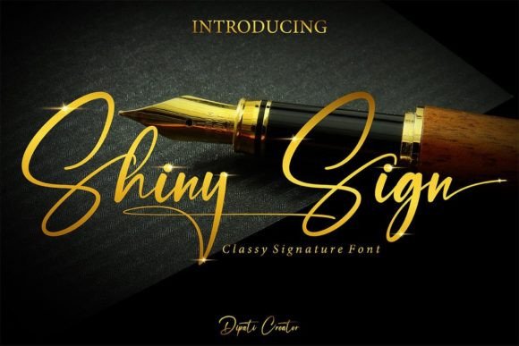 Shiny Sign Font for Web Design