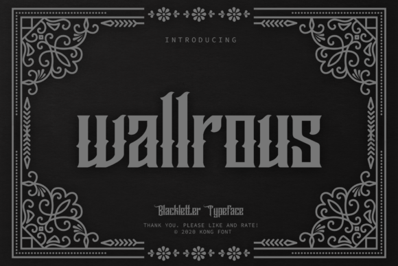 Wallrous: A Bold Blackletter Font for Digital Marketing