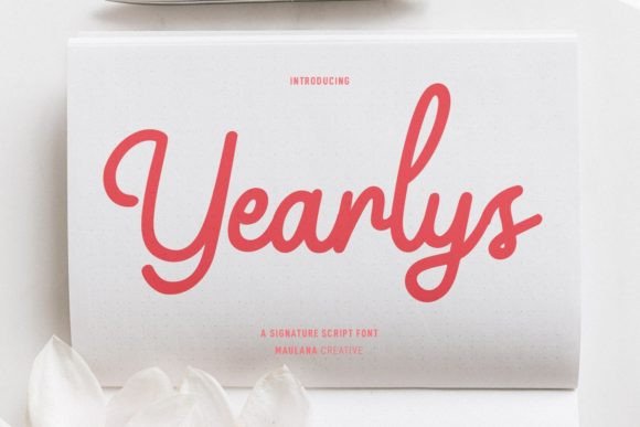 Yearlys: A Retro Script Font for Creative Projects